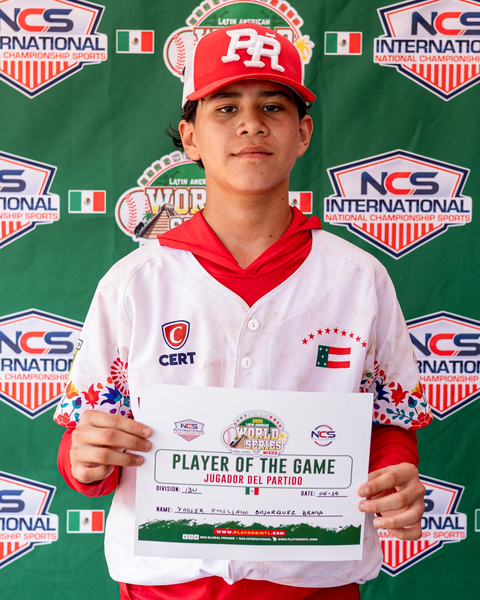 Yadier Emiliano BOJORQUEZ BRAGA